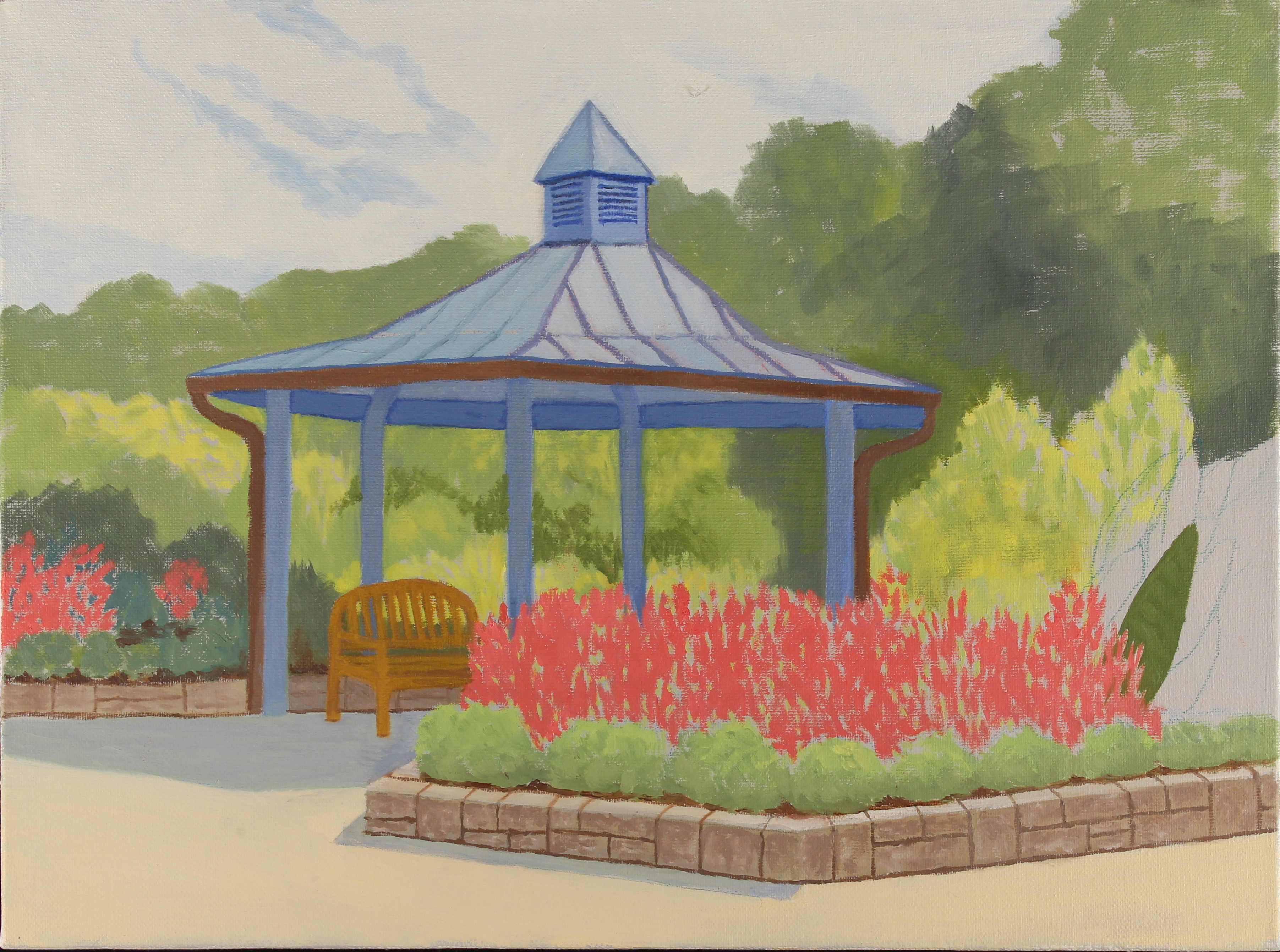 Gazebo, 16x12 inches oil on canvas